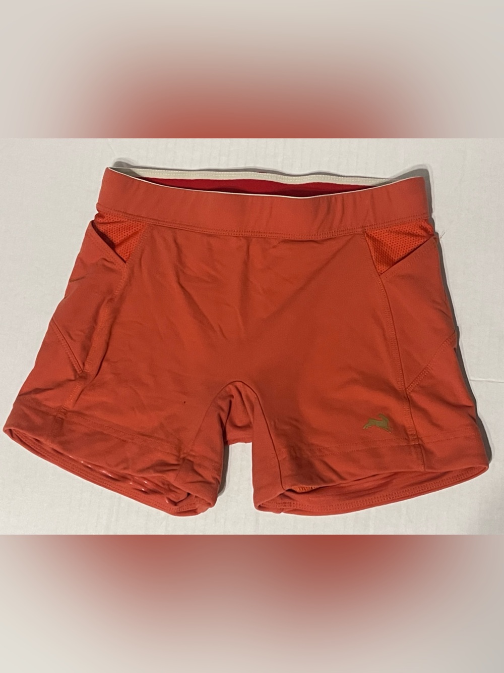 Tracksmith Lane Five Short Tights - Women’s XS - Coral/Brick Red - EUC